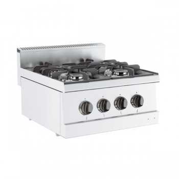 Cucina a gas 4 fuochi da banco, profondità 60 cm, potenza 12 kW