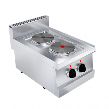Cuisinière électrique 2 feux, profondeur 60 cm, puissance 3 kW