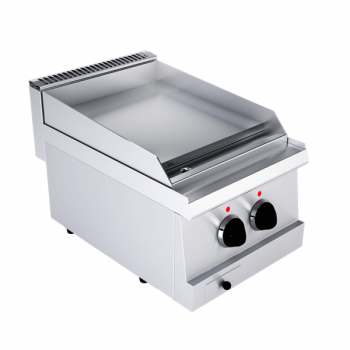 Fry top elettrico piastra liscia da banco, profondità 60 cm, potenza 3,6 kW
