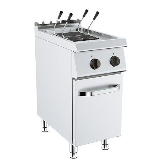 24 L electric pasta cooker on cabinet, depth 70 cm, power 9 kW