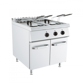 Friteuse électrique 22 + 22 L sur meuble de 90 cm de profondeur, puissance 36 kW