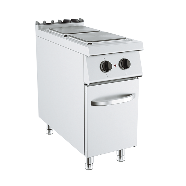 Cuisinière électrique 2 plaques sur meuble, profondeur 90 cm, puissance 6 kW