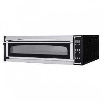 Electric glass door pizza oven for 9 pizzas, digital panel, 1 chamber