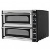 Forno pizza elettrico 6 + 6 porte in vetro, pannello digitale, 2 camere L.72 x P.108 cm