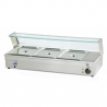 Countertop bain-marie display cabinet with 3 GN 1/3 wells