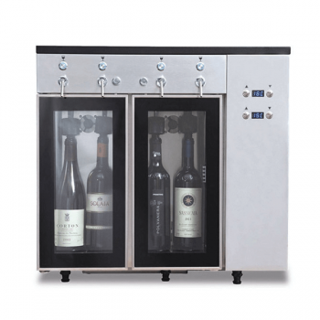 Azotatrice spillatore per vini con erogatore per 4 bottiglie | 65 x 32,5 x 61 h cm