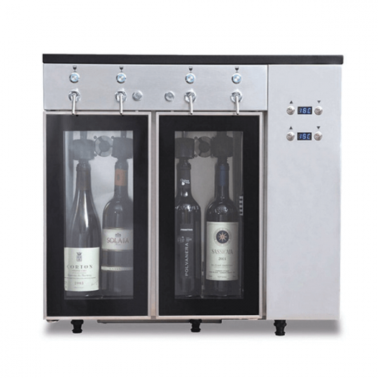 Nitrogen dispenser for wines with dispenser for 4 bottles | 65 x 32.5 x 61 h cm