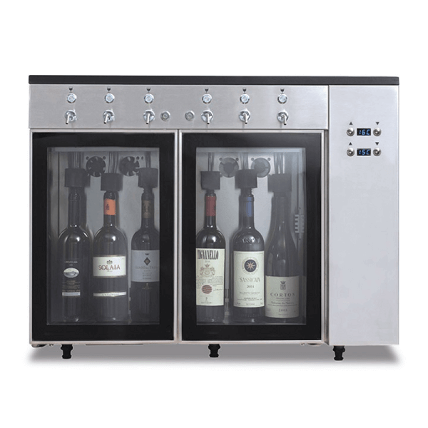 Nitrogen dispenser for wines with dispenser for 6 bottles | 84.5 x 38 x 64 h cm