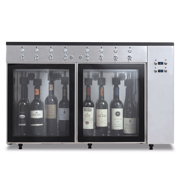 Nitrogen dispenser for wines with dispenser for 8 bottles | 100 x 36 x 64.5 h cm