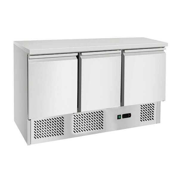 Saladette 3 doors with stainless steel top, class A | 136.5 x 70 x 94 H cm