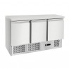 Saladette 3 porte con piano in acciaio inox, classe A | 136,5 x 70 x 94 H cm