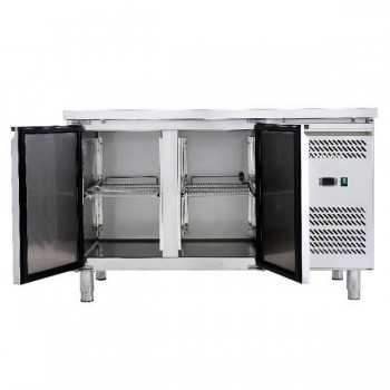 Tavolo refrigerato pasticceria 2 porte per teglie 60 x 40 | 151 x 80 x 85 H cm