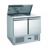 2-door saladette with stainless steel lid | 90 x 70 x 85 H cm