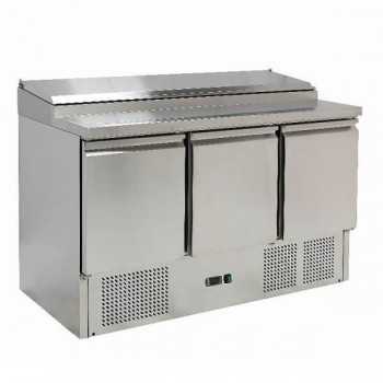 Saladette a 3 porte con piano portacondimenti | 136,5 x 70 x 97 H cm