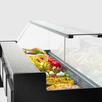 Mesetas food refrigerated counter for meat and gastronomy, depth 98 cm