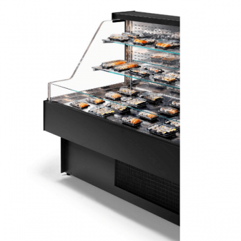 Fujiyama refrigerated wall display for sushi and gastronomy, 91 cm deep