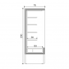 Refrigerated wall display for Chamonix cured meats and cheeses, depth 75 cm