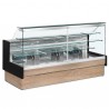 Banco frigo per pasticceria Colorado con vetro dritto, profondità 98 cm
