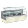 Comptoir réfrigéré de pâtisserie Colorado avec verre bombé, profondeur 98 cm