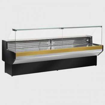 Patagonia food refrigerated counter for meat and gastronomy with straight glass, depth 91 cm