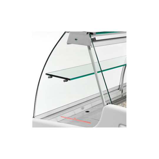 Intermediate glass shelf for Patagonia counter