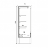 Cervino refrigerated wall display, depth 71 cm