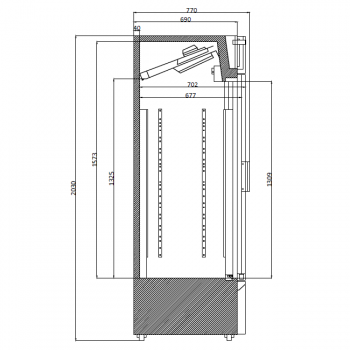 VETRINA FRIGO PER BIBITE A 2 PORTE, DISPLAY DIGITALE 1200 L | 120 x 77 x 203 cm