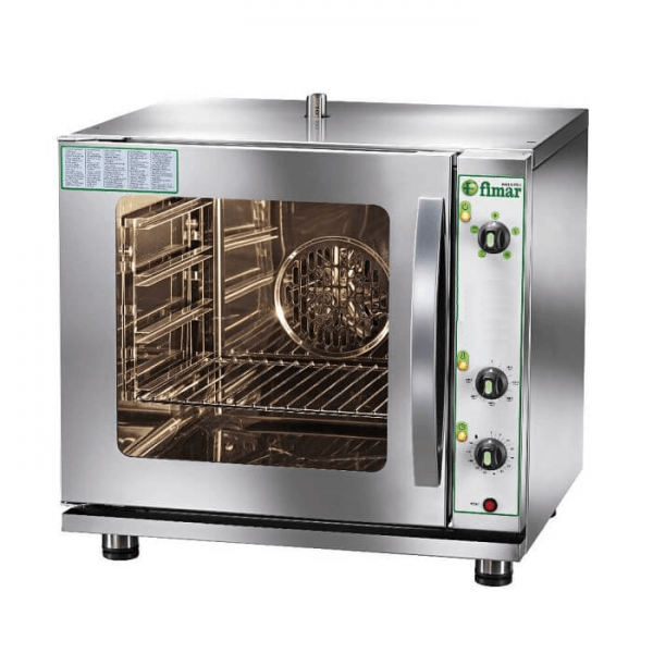 Gas convection oven with 4 GN 2/3 trays