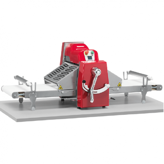 Laminoir à pâte professionnel de table, largeur de bande 50 cm, réglage manuel