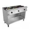 Gas cooker with 3 burners in line on the compartment, power 28.5 kW | 120 x 57.5 x 90 H cm