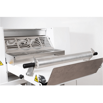 Sfogliatrice elettrica da banco con tappeti, lunghezza rulli 50 cm