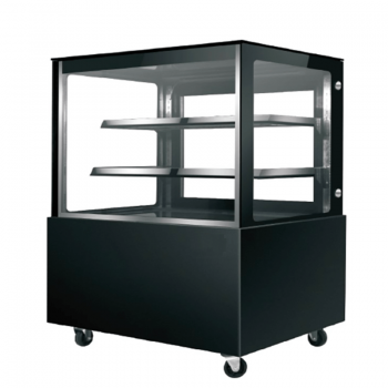 Banco frigo alimentare refrigerato +2° / +8° C, vetri dritti, profondità 66 cm, Linea SQ66