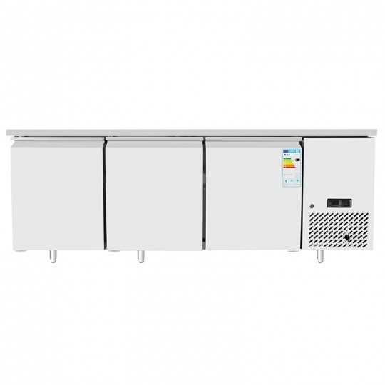 Tavolo refrigerato 3 porte per teglie 60x40 cm, -2° / +8° C | 201 x 80 x 84 H cm
