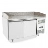 2-door refrigerated pizza counter with class A granite top | 151 x 80 x 107 H cm