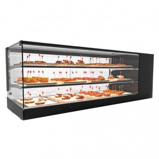 Refrigerated counter display case with two shelves, +2° / +6° C, depth 38 cm, LT line
