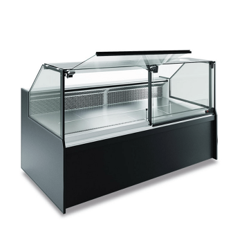 Banco frigo per gastronomia e macelleria vetro dritto, profondità 120 cm