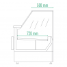 Refrigerated counter for gastronomy and butchery, straight glass, depth 100 cm