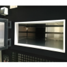 Refrigerated counter for gastronomy and butchery, straight glass, depth 100 cm