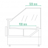 Refrigerated counter for gastronomy and butchery, straight glass, depth 120 cm