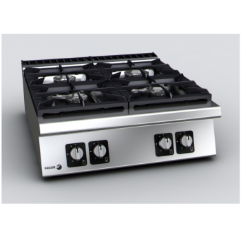 Kit cucina a gas 4 fuochi con tavolo frigo e piano d'appoggio, profondità 90 cm - SECONDA SCELTA