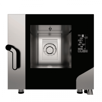 Electric digital combined steam convection oven with 5 GN 1/1 trays