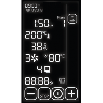 Forno elettrico digitale combinato convezione vapore 11 teglie GN 1/1