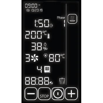 Electric digital combined steam convection oven with 6 GN 2/3 trays