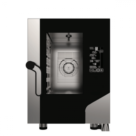 Forno elettrico digitale combinato convezione vapore 6 teglie GN 2/3