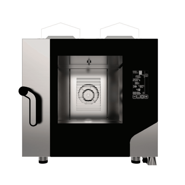 Four à gaz numérique avec convection et vapeur combinées, 5 plaques GN 1/1