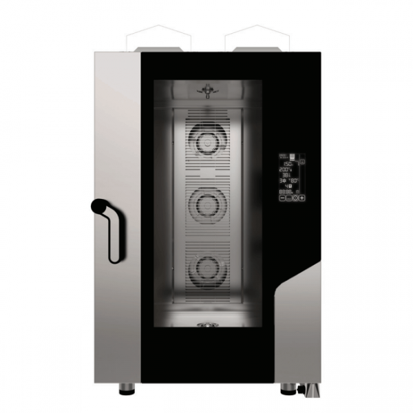 Four à gaz numérique avec convection et vapeur combinées, 11 plaques GN 1/1