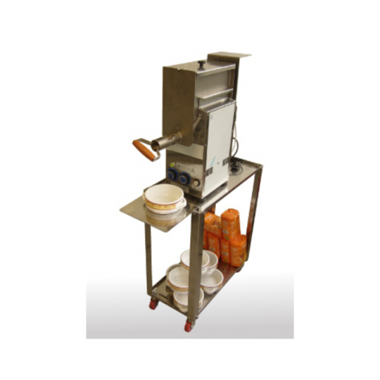 Chariot en acier pour polenta