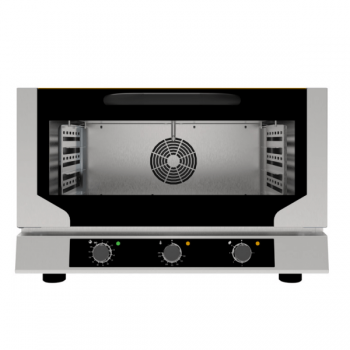 Electric ventilated convection oven with steam, 3 60x40 cm trays