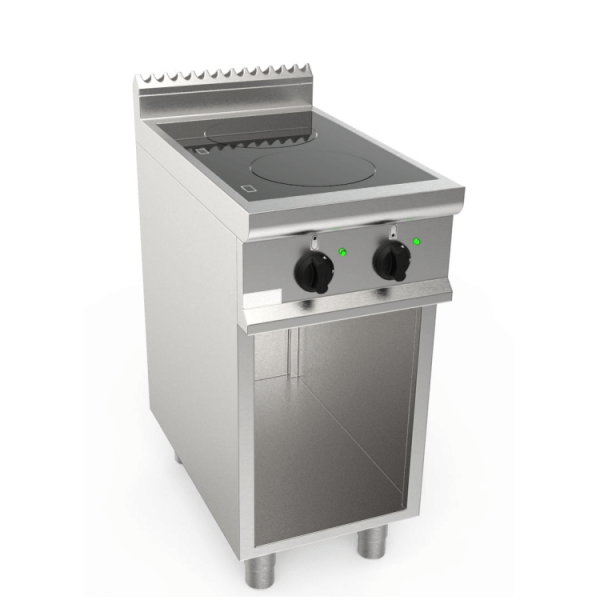 Induction cooker with 2 cooking zones on a 70 cm deep compartment