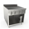 Induction cooker with 4 cooking zones on a 90 cm deep compartment